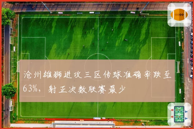 沧州雄狮进攻三区传球准确率跌至63%，射正次数联赛最少